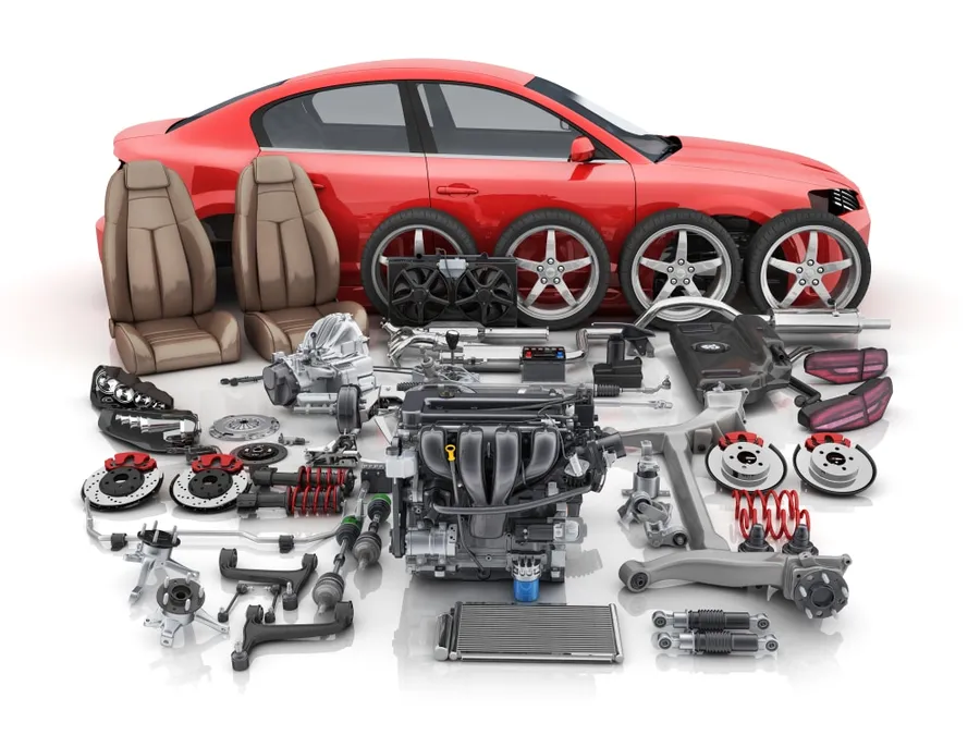 Pièces mécaniques d’une voiture